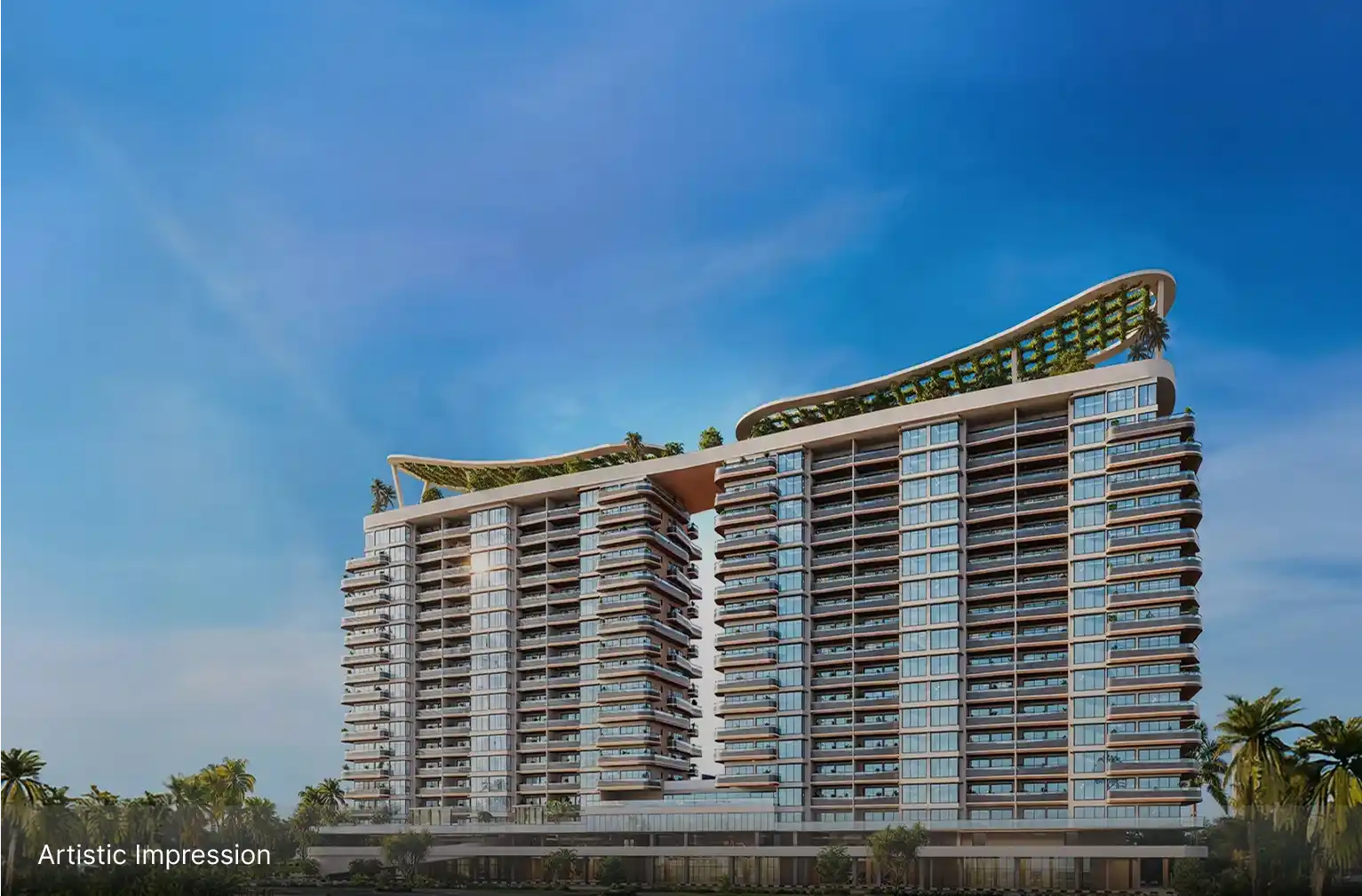 Blue Lagoon Luxury Residences 双塔外立面官网效果图