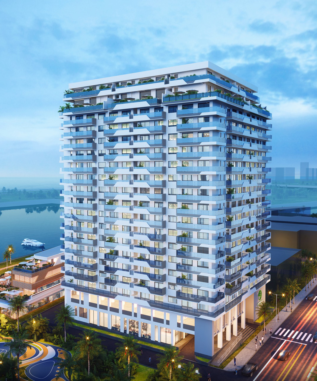 Kandoofaa住宅建筑外立面效果图